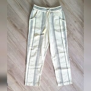 Anthropoligie - Striped Cream and Black Textures Pant